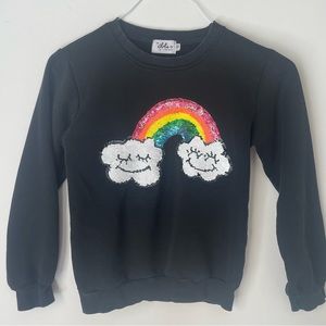 Lola and the Boys Rainbow Sequin Sweatshirt